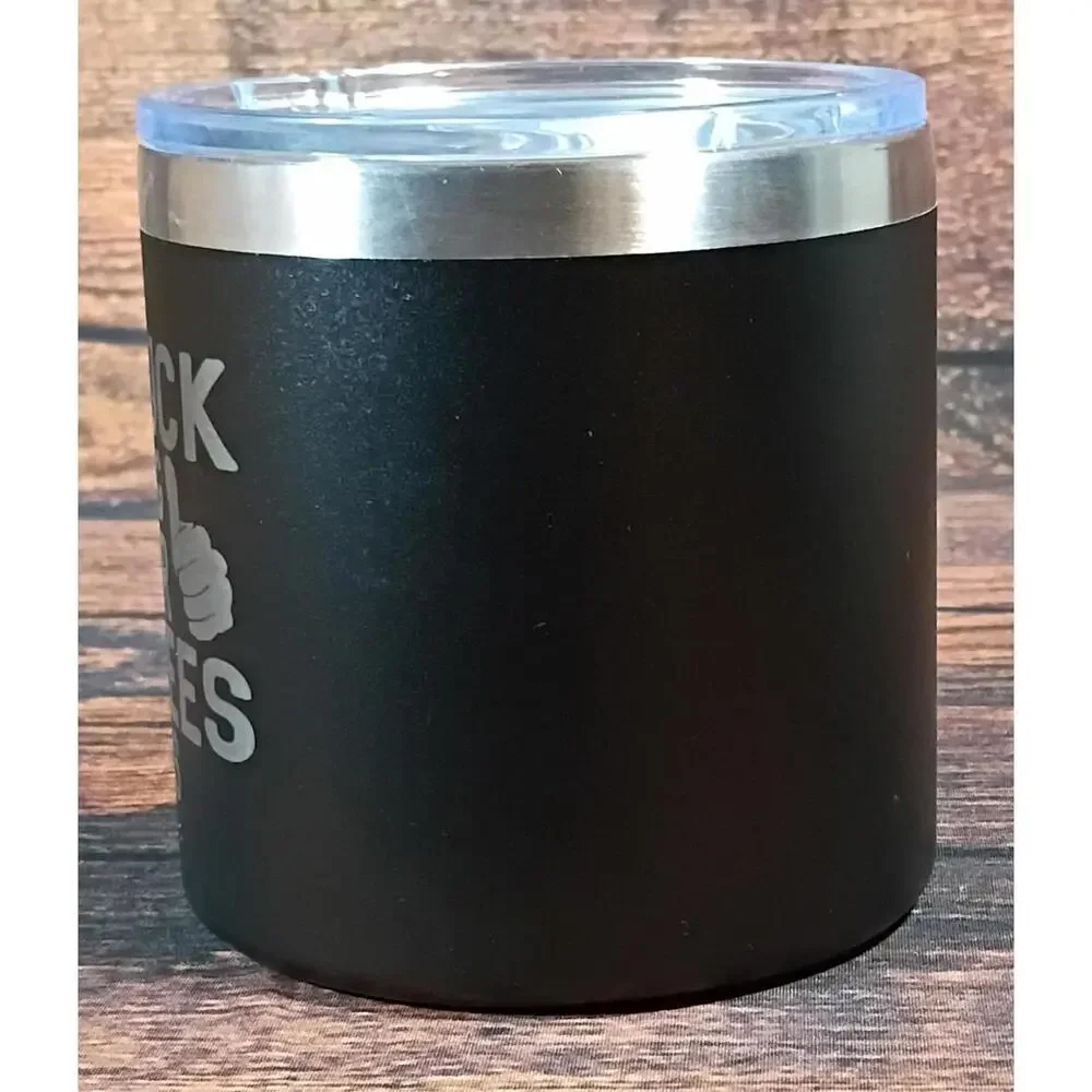 Black Stainless Steel Travel Mug with Lid - 